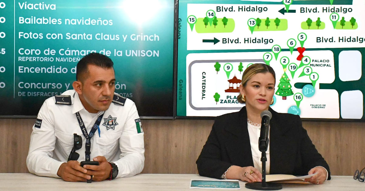 Festejará Ayuntamiento de Hermosillo a familias con encendido del Árbol y más decoración navideña