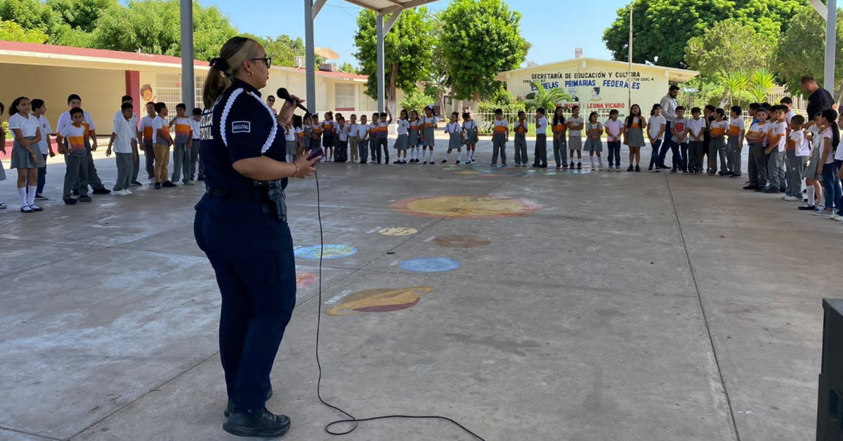 Secretaría de Seguridad Pública promueve cultura de la paz en planteles educativos de Cajeme