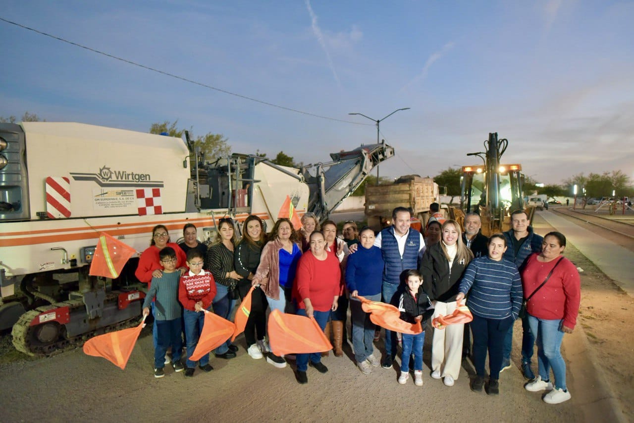 Lleva Toño Astiazarán más pavimentación al norte de Hermosillo