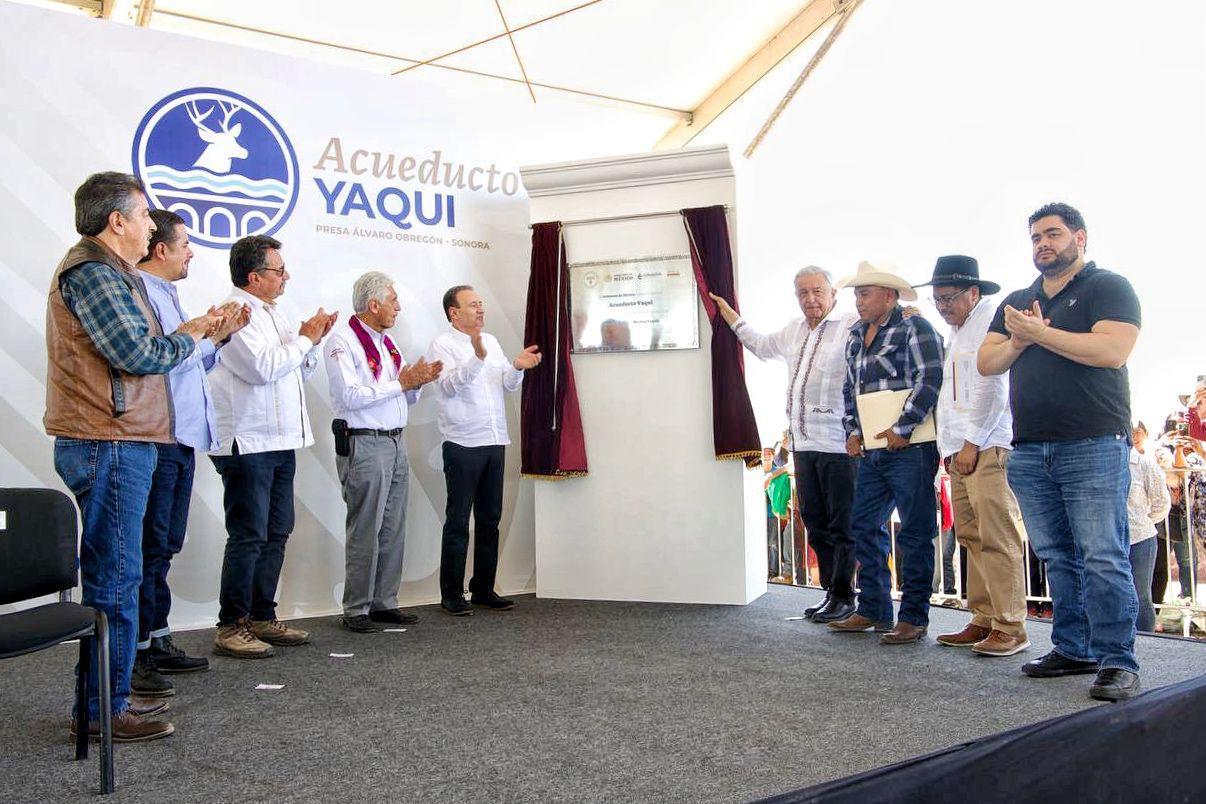 Cumplen Presidente López Obrador y Gobernador Durazo demanda histórica de llevar agua potable por primera vez a 50 comunidades Yaquis