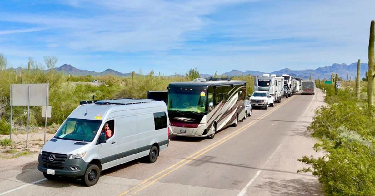 Llega la primera caravana de turistas proveniente de Estados Unidos a Sonora