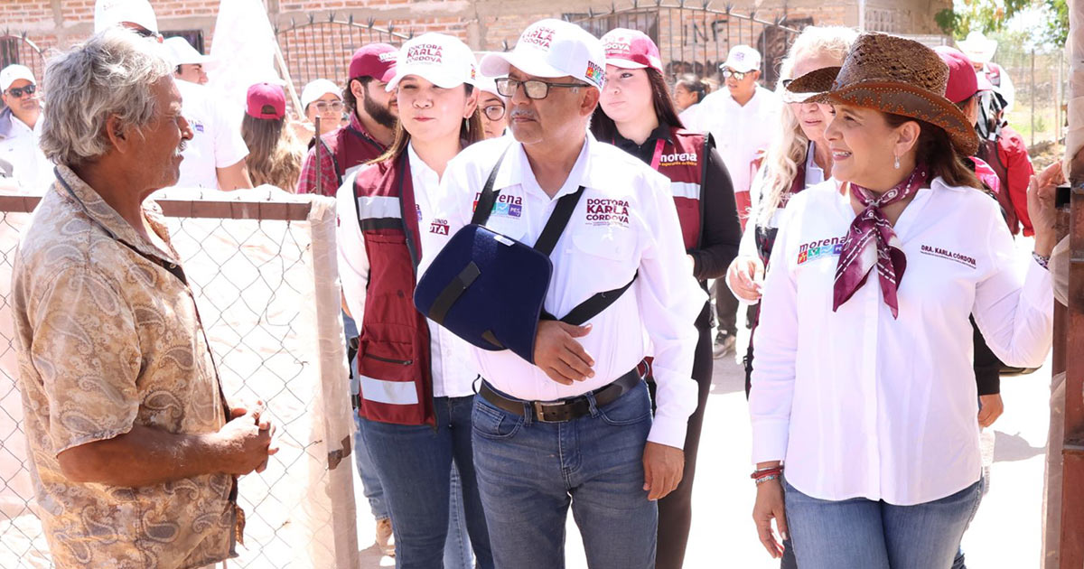 Familias del valle de Guaymas respaldan proyectos de trabajo de la doctora Karla Córdova González candidata a la presidencia municipal
