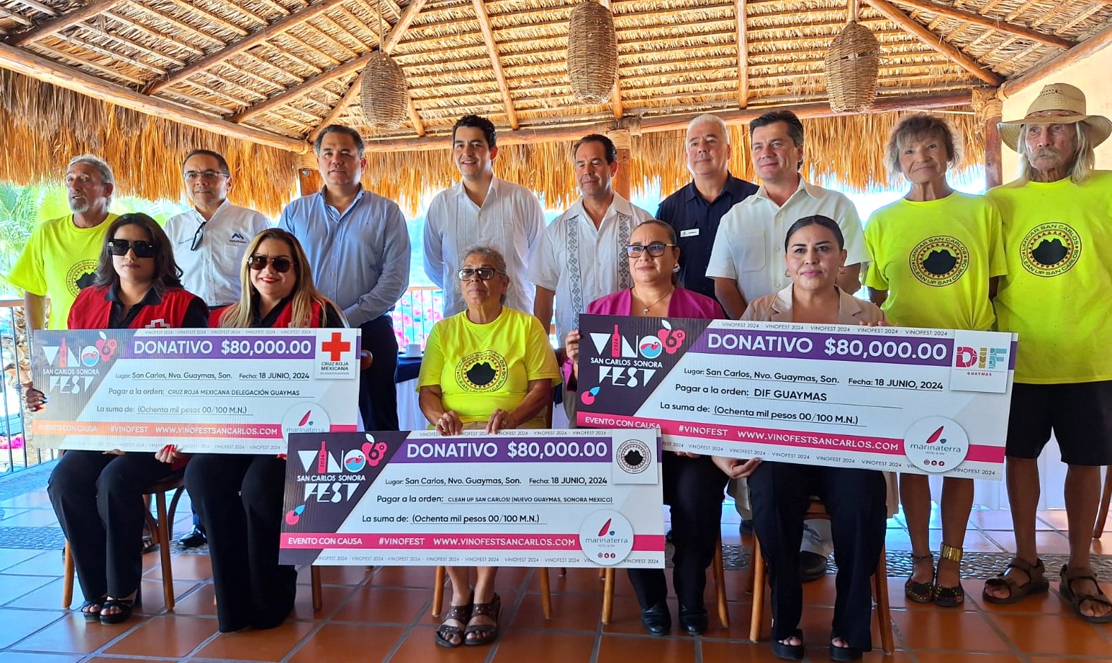 Entrega Vino Fest donativo a organizaciones altruistas