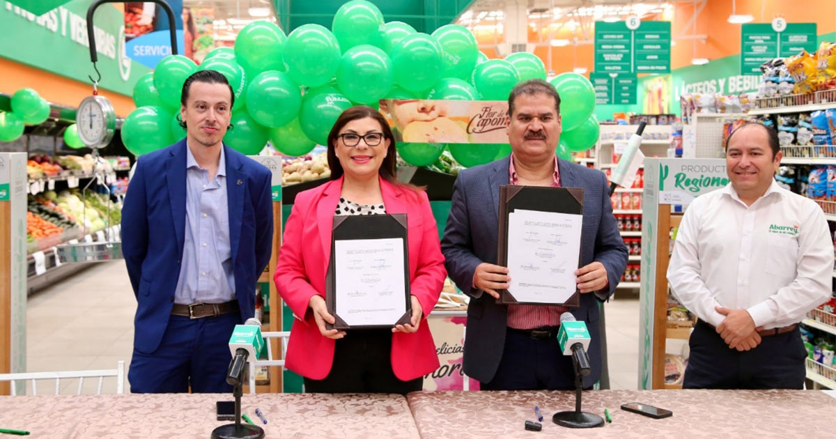 Gobierno de Sonora firma convenio de colaboración con súper Abarrey para productos “Hecho en Sonora”