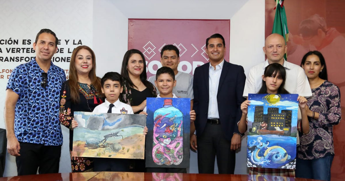 Premia SEC a ganadores estatales del 47 Concurso Nacional de Pintura Infantil “El Niño y La Mar”