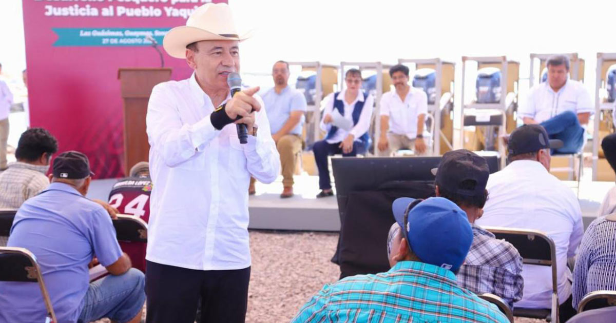 Llevan Gobernador Durazo y Conapesca atención integral a familias Yaquis con abandono histórico
