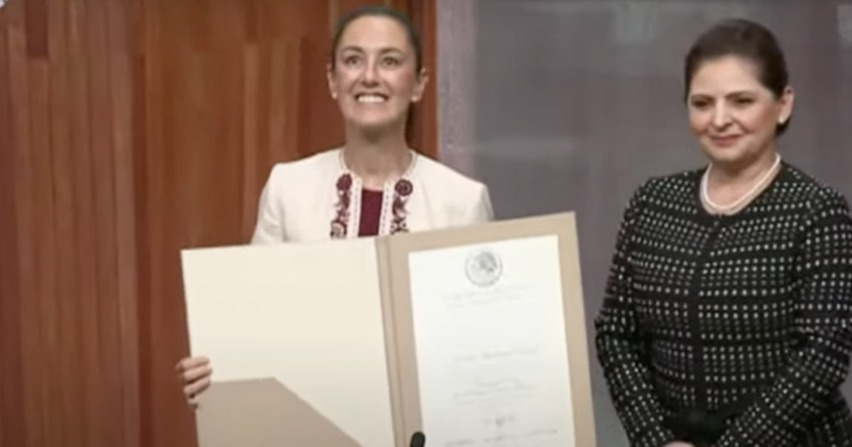 Claudia Sheinbaum recibe constancia de presidenta electa