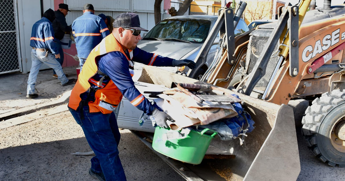 Retira Gobierno de Hermosillo 81 toneladas de desechos en el Bachoco, Palo Verde y Vista Real