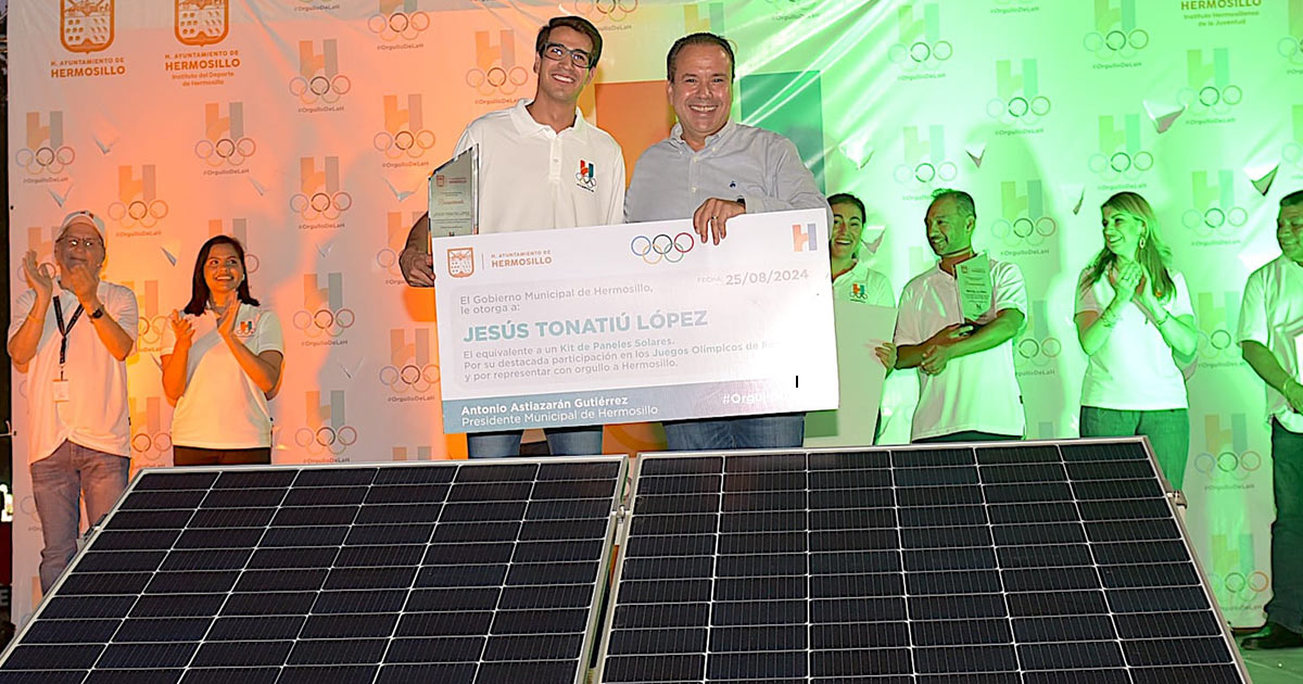Reconoce Toño Astiazarán a deportistas olímpicos hermosillenses