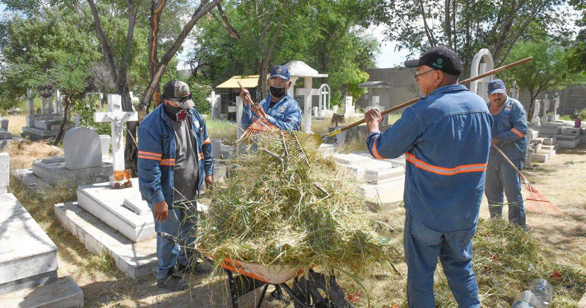 Lleva Servicios Públicos avance de 55 por ciento en limpieza de panteones