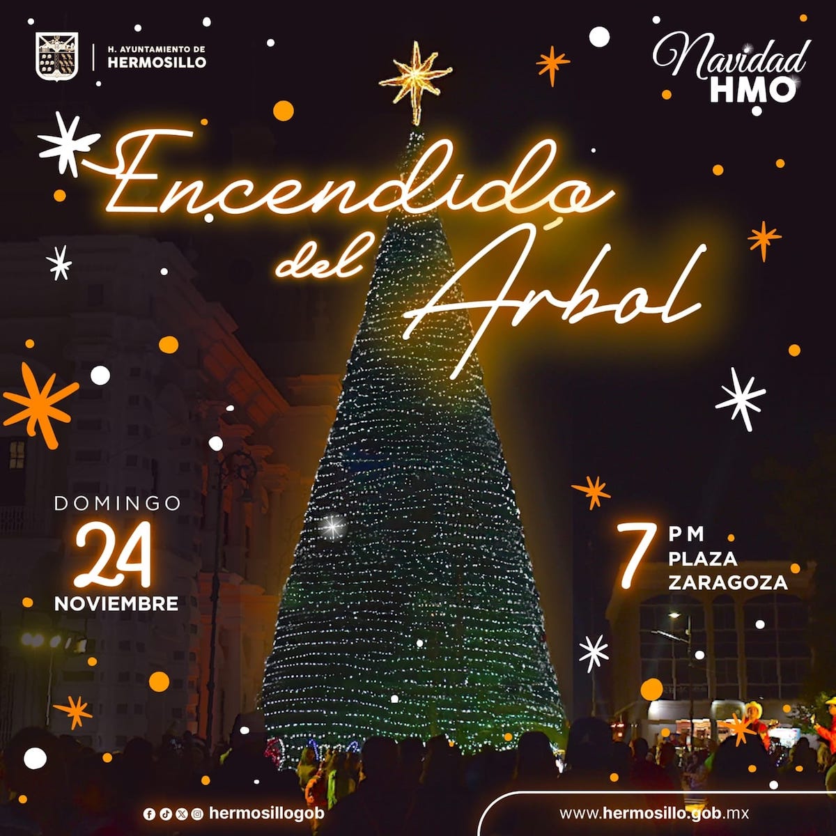 Encenderán árbol y decoración navideña este domingo Encenderán árbol y decoración navideña este domingo