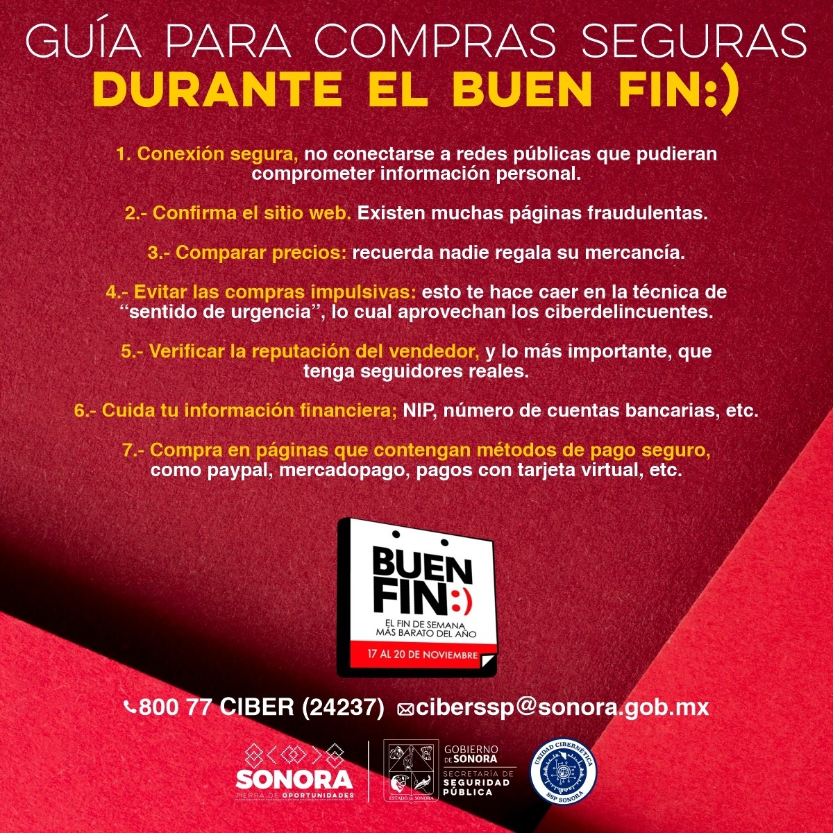 Emite Gobierno de Sonora guía para compras seguras en línea durante el Buen Fin