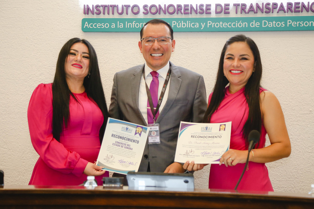 Recibe Congreso de Sonora reconocimientos en materia de transparencia y rendición de cuentas