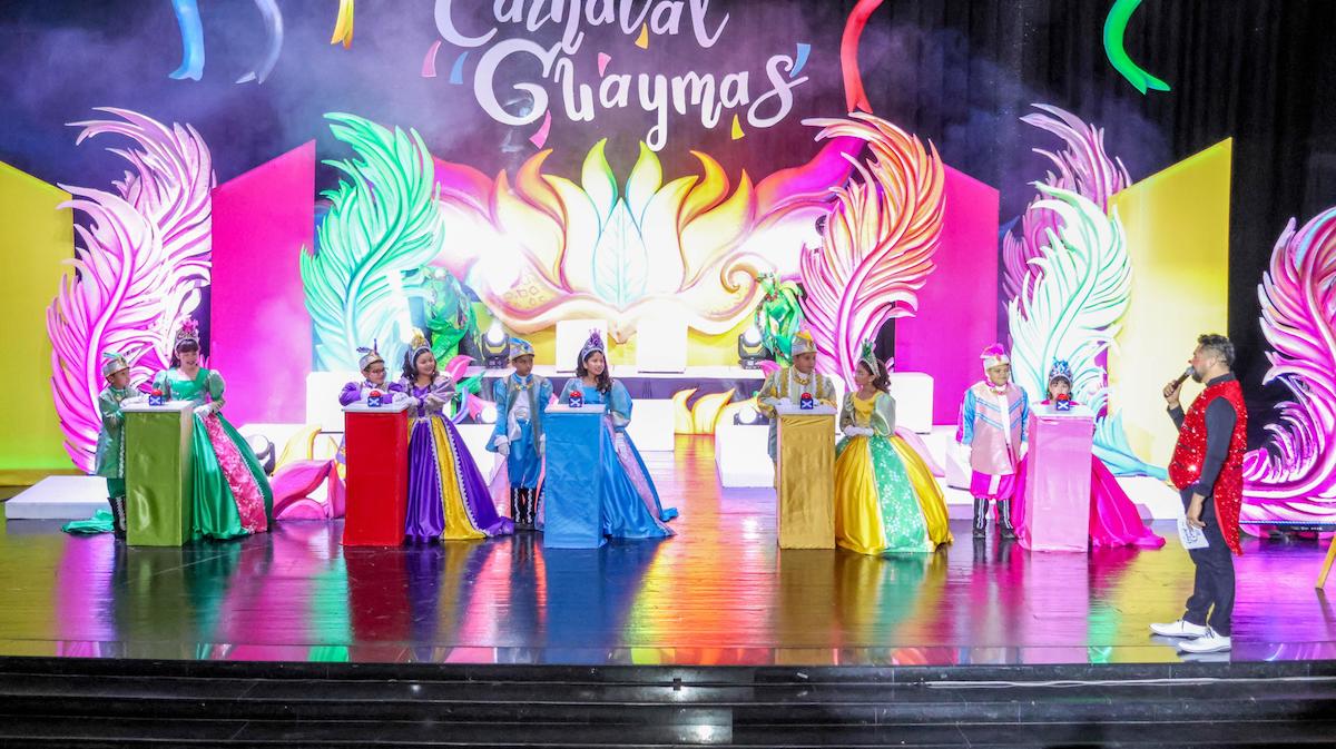 Son los niños María de los Ángeles y Sebastián los reyes infantiles del Carnaval Guaymas 2025