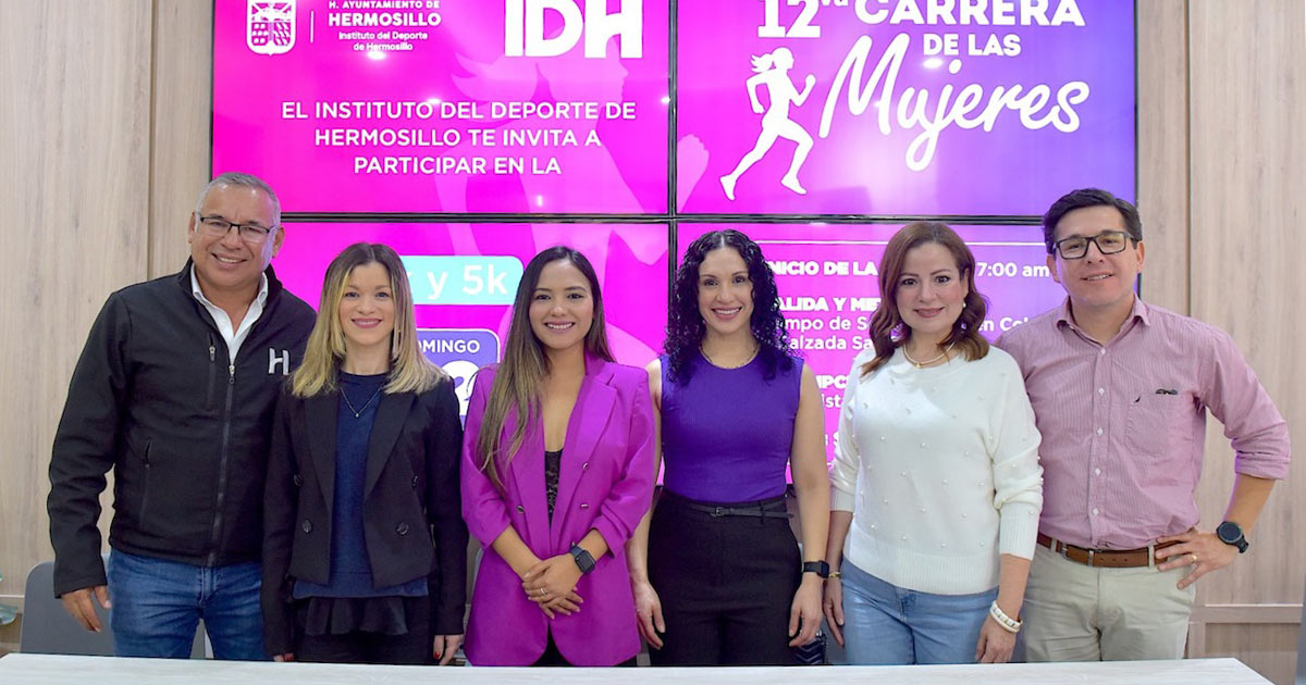 Invita Ayuntamiento de Hermosillo a la 12va Carrera de las Mujeres este 2 de marzo