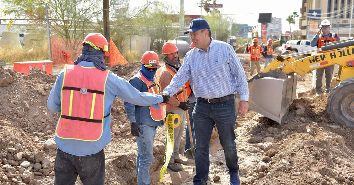 Avanza a buen ritmo obra de paso a desnivel Colosio y Solidaridad: Toño Astiazarán
