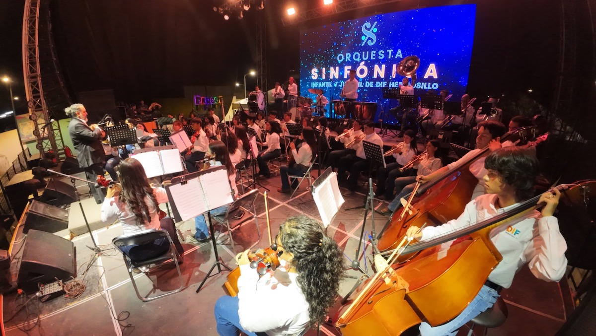Complace con música guapachosa la Orquesta Sinfónica Infantil y Juvenil de DIF Hermosillo en las Fiestas del Pitic 2025