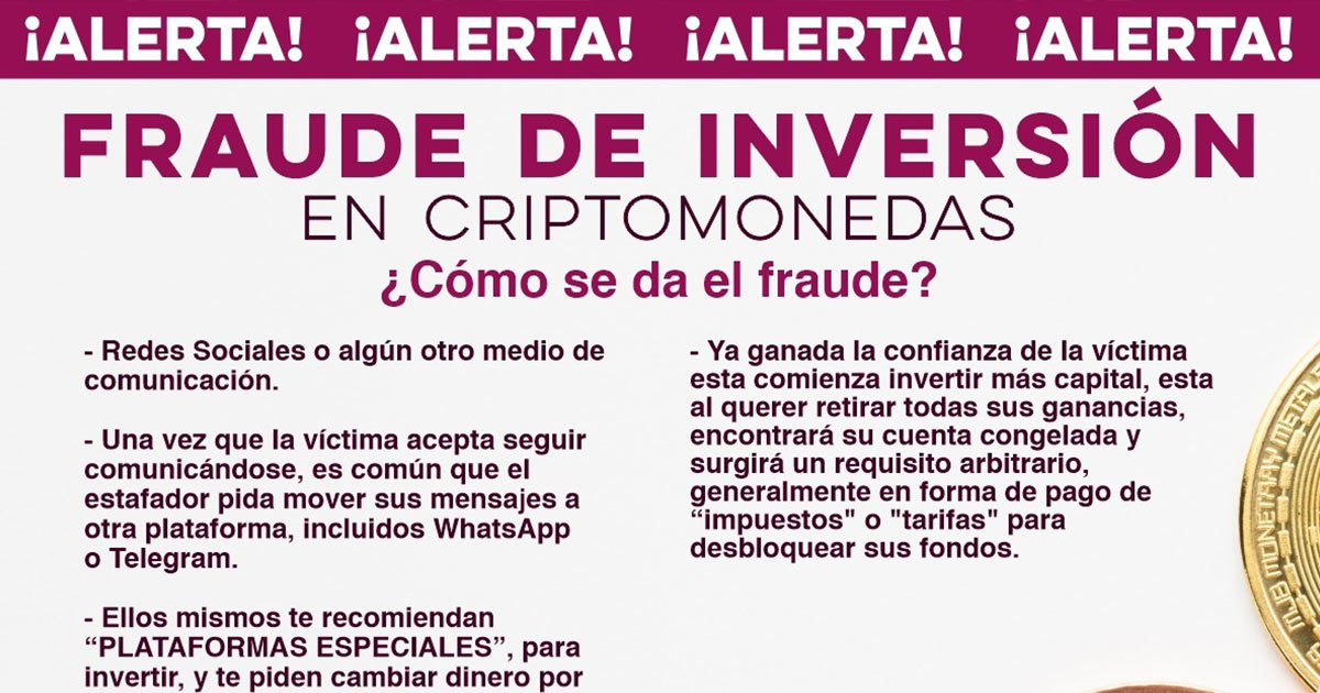 Gobierno de Sonora previene por nueva modalidad de fraude en plataformas de inversión en criptomonedas