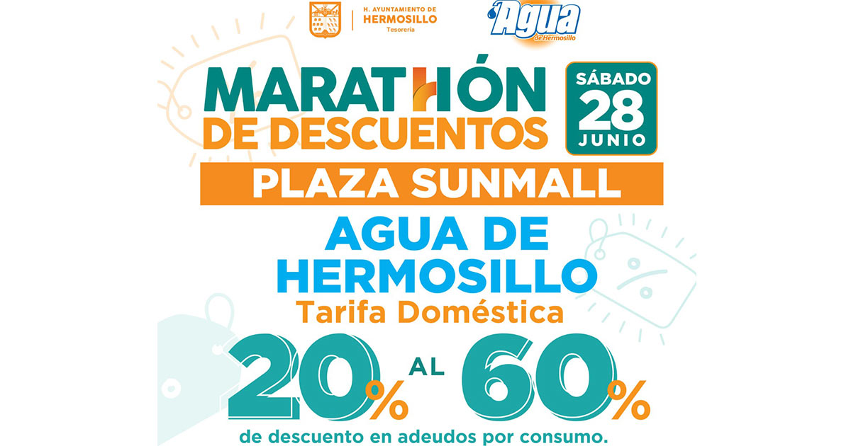 Invita Tesorería Municipal al Maratón de Descuentos este sábado 28