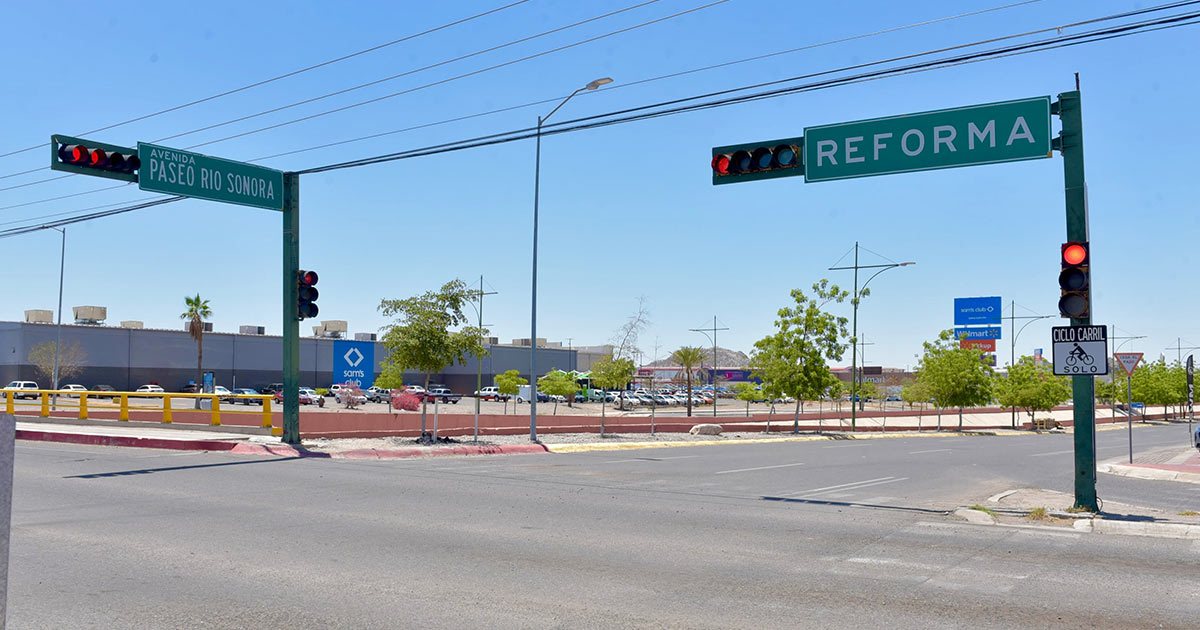 Reabre Agua de Hermosillo tramo rehabilitado en bulevar Paseo Río Sonora y Reforma Reabre Agua de Hermosillo tramo rehabilitado en bulevar Paseo Río Sonora y Reforma