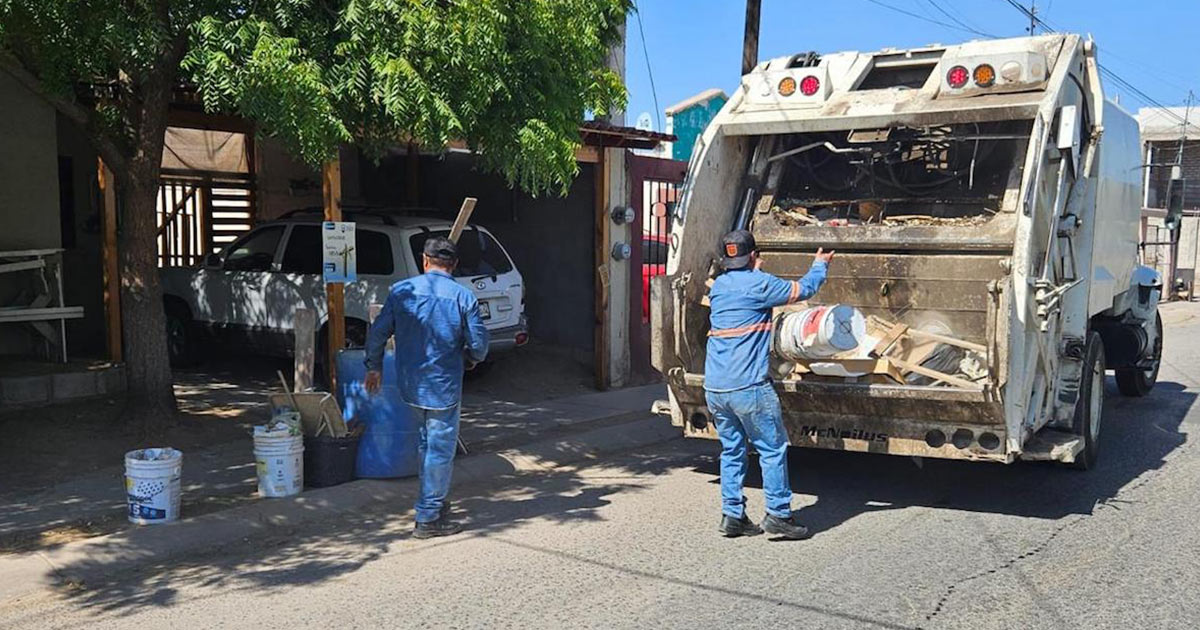 Otorgará Ayuntamiento de Hermosillo servicio habitual de recolección de basura en periodo vacacional