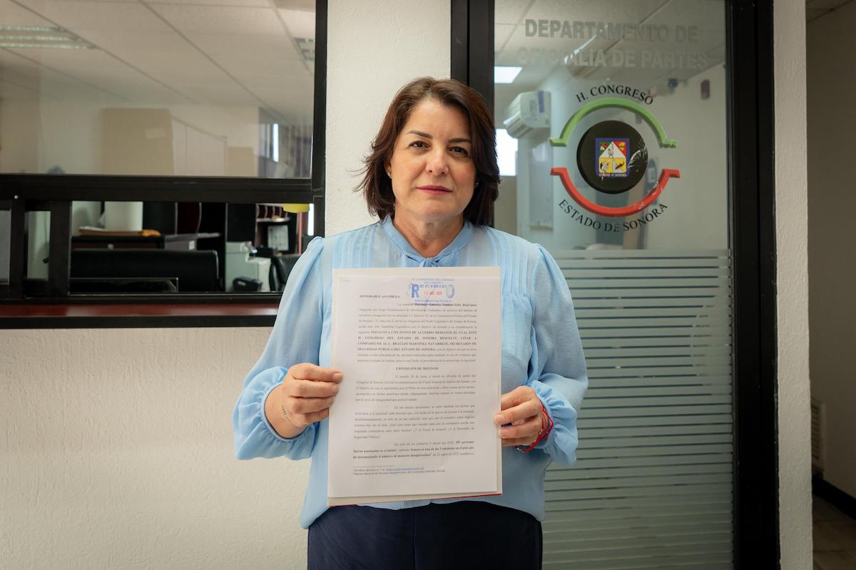 Solicita diputada Gabriela Félix comparecencia del Secretario de Seguridad Pública por aumento de violencia en Sonora