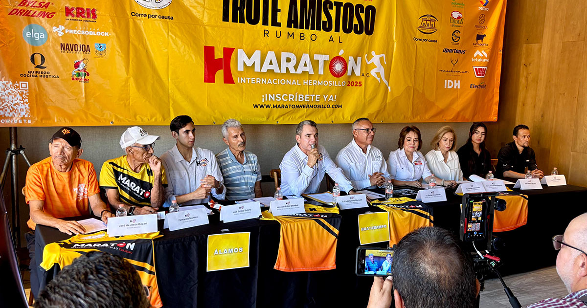 Invitan a Trote Amistoso Navojoa rumbo al Gran Maratón Internacional Hermosillo 2025