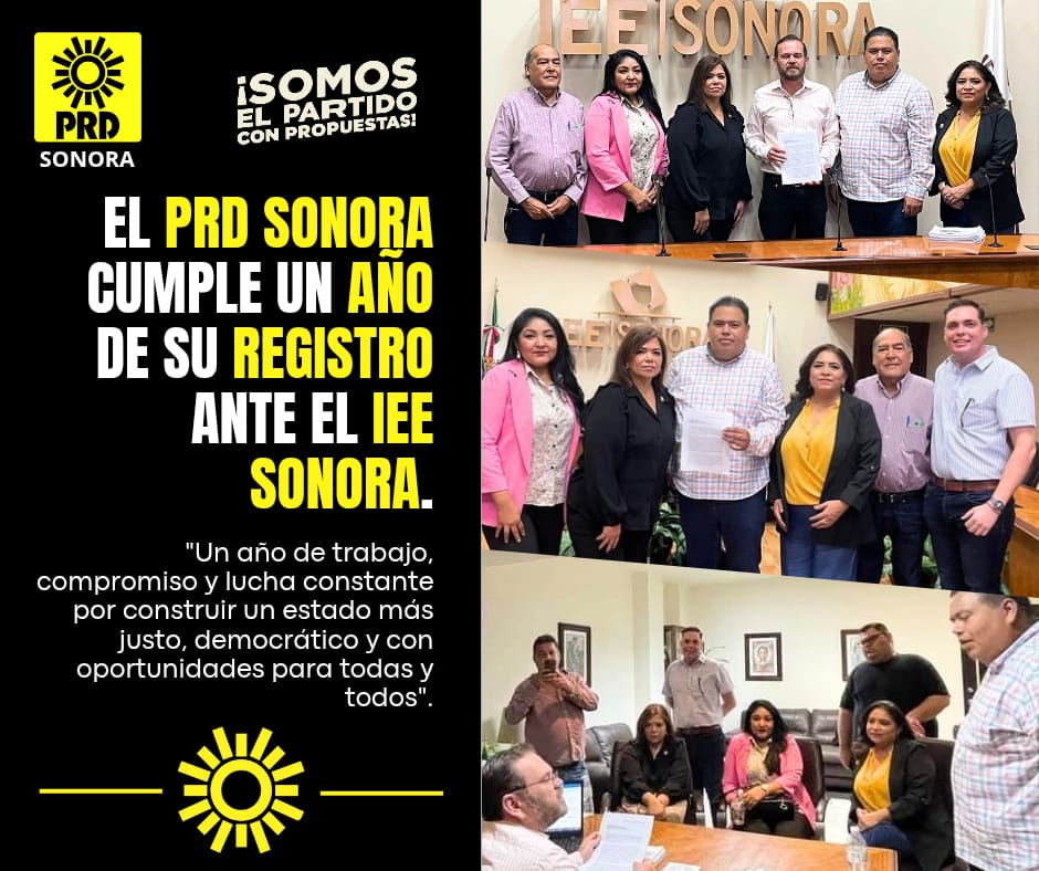 El PRD Sonora celebra un año de su registro como partido político ante el IEE Sonora