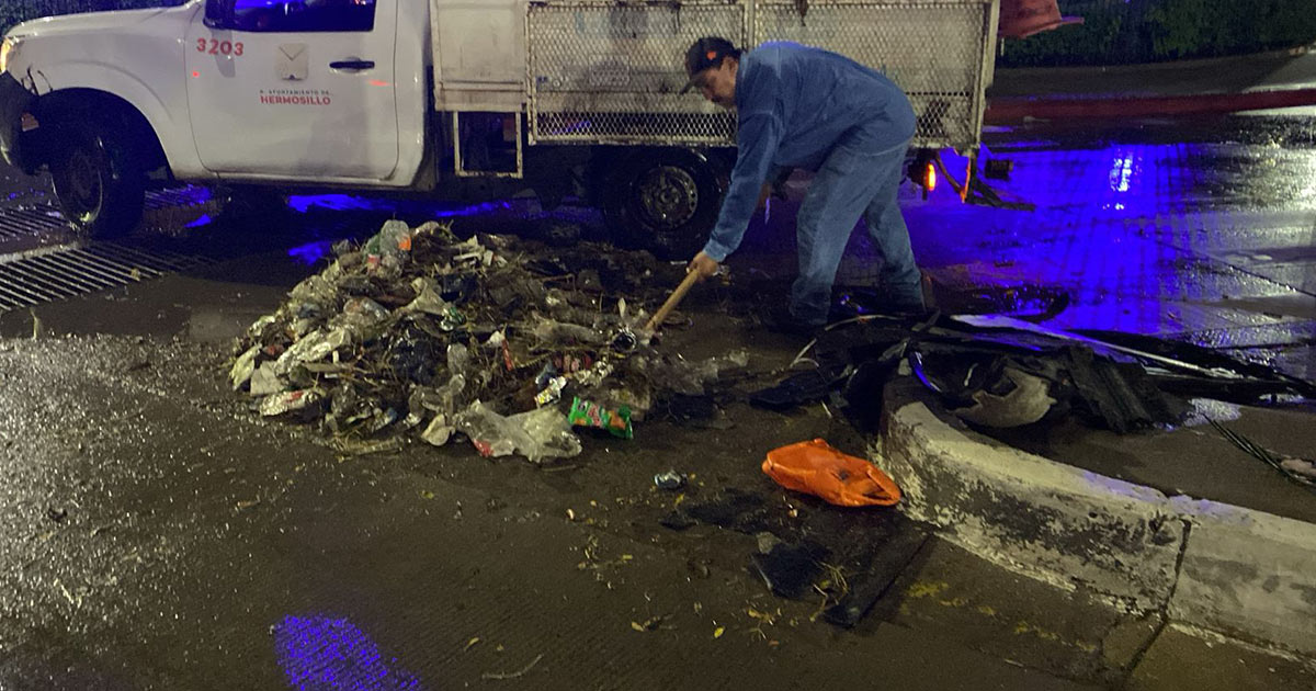 Trabajo preventivo del Ayuntamiento de Hermosillo permitió mitigar daños por lluvias