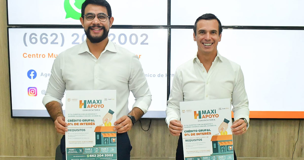 Abre Ayuntamiento de Hermosillo nueva convocatoria de créditos grupales sin intereses para personas emprendedoras