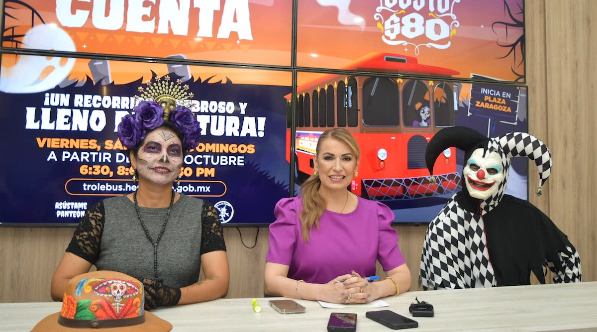 Trolebús ofrecerá recorridos de misterio y leyenda por Día de Muertos en Hermosillo